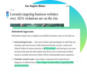 Lawsuits targeting websites for ADA violations headline LA Times